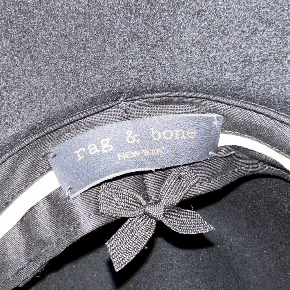 Rag & Bone Floppy Brim Fedora Hat - Black, Size Medium - Picture 7 of 8